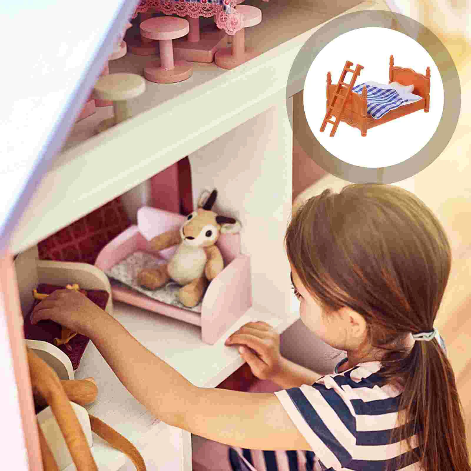 

Bed Model Home Decor Mini House Furniture Models Adornment Plastic Miniature Ornament