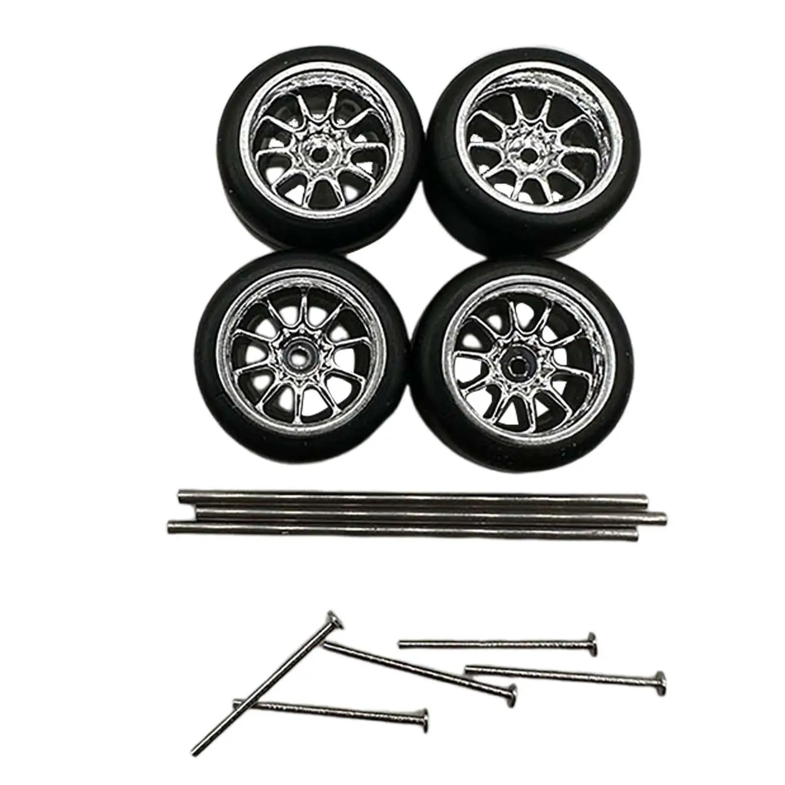 AXspeed Set di 2 ruote anteriori e pneumatici RC per 1:14 Tamiya trattore Truck Climbing Trailer Cargo Car