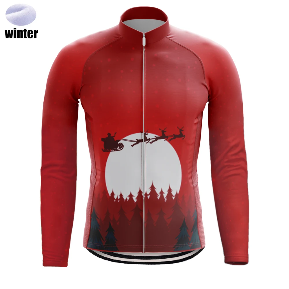 thumbnail image 1 of 2020 Nueva camiseta de ciclismo de manga larga de Papá Noel para invierno, cálida, primavera y otoño, fina, para bicicleta de montaña, varios estilos, 1 of 5