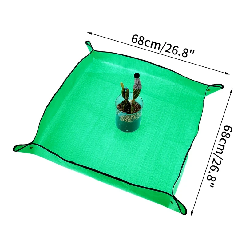 Waterproof Planting Mat Foldable Garden Mats PE Succulent Potting Tarp Gardening Potting Mat Reusable Transplanting PadPlanting Mat PE Gardening Mat Potted Plants Gardening Pad Waterproof Reusable Plant Flower Transplanting Mat Garden Mat 