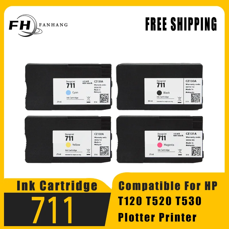 

For HP 711 for HP711 for hp711 Ink Cartridge Compatible For HP DesignJet T120 T520 T530 Print Head Plotter