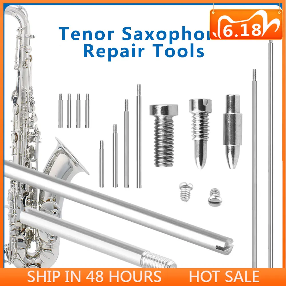 M MBAT Aço Saxophone Repair Tools, Rosca Rod Screw Set, Sax Tenor