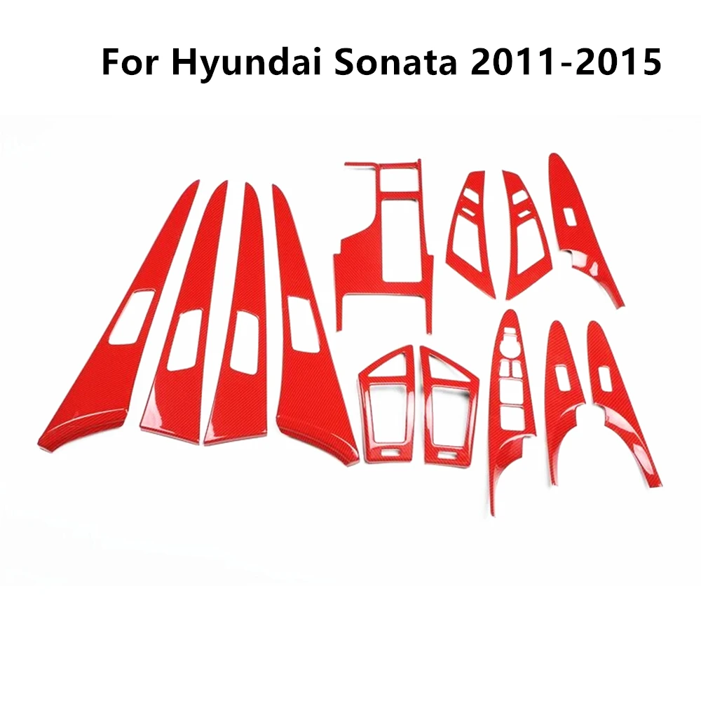 

Аксессуары для Hyundai Sonata 2011 2012 2013 2014 2015 Стильные наклейки панели центральной консоли из углеродного волокна украшение интерьера автомобиля