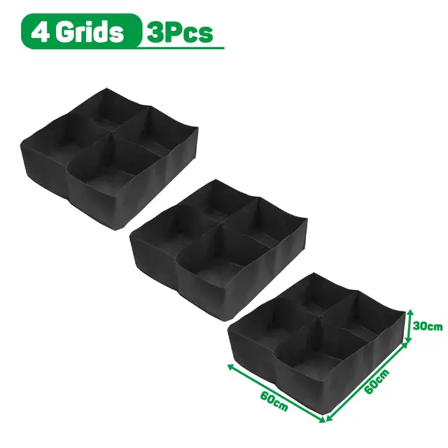 3pcs 4 Grid