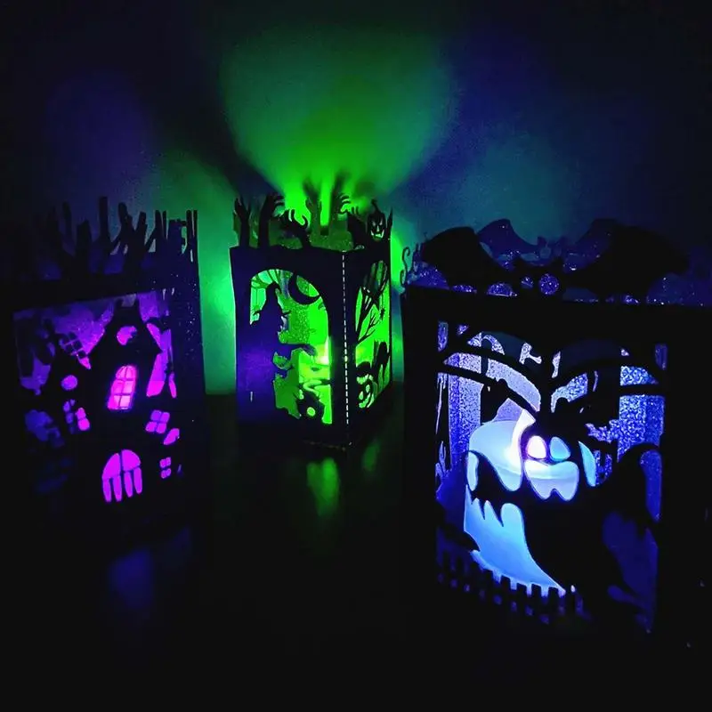 

Halloween Paper Lamp Halloween LED Lantern Ornament Halloween Paper Lamp Party Night Lamp Decorative Light For Indoor Garden