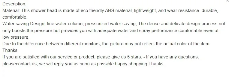 Description Picture 2 of item4 Modes Boosted Shower Head household One-Key Stop Water Massage handheld Shower Head With Filter Element Bathroom Accessories