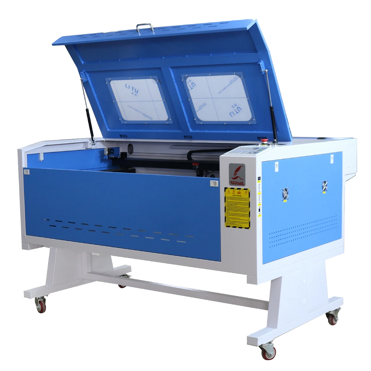 

80W 60x100 cm co2 laser engraving machine with a rotary for cylinder things engraving