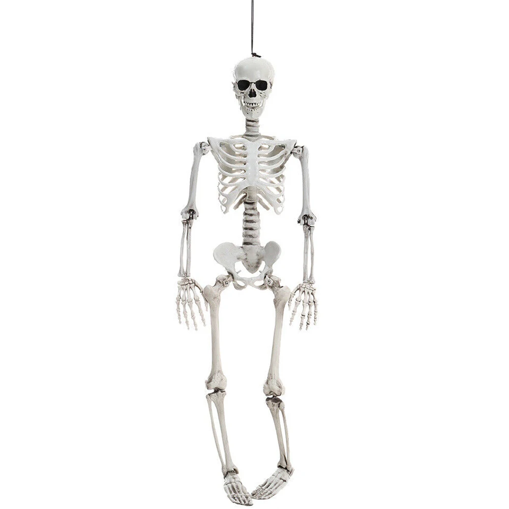 Royelux 90 cm movable skeleton hanging prop front view