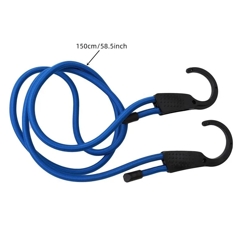 1.5M Adjustable Tension Belt Elastic Strap Car Clothesline Hook Cargo Luggage Lashing Buckle Rope For Motorcycle Travel ﻿
