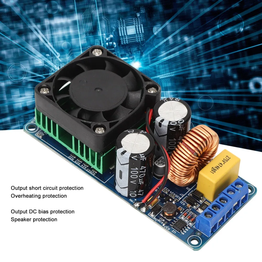 500W 디지털 파워 앰프 보드 모노 채널 디지털 파워 앰프 HIFI 클래스 D 앰프 IRS2092S AMP 보드