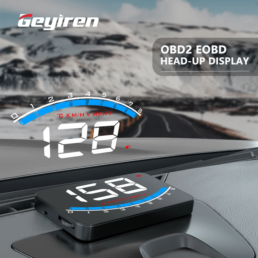 Cheap OBDHUD M6S OBD2 HUD Digital Car Speedometer Head Up Display  Windshield Projector on Car Glass Auto Accessories On-board Computer