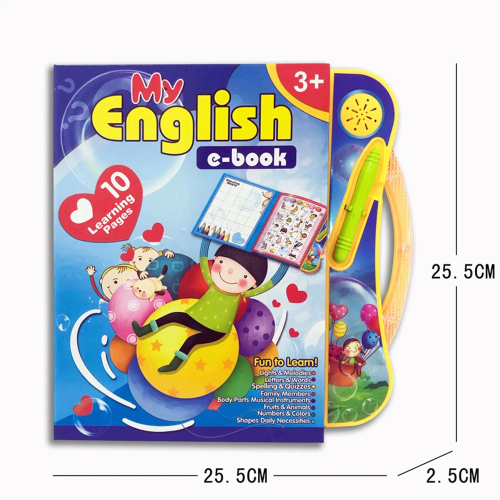 New English Cartoon Point Reading Book Children Early Education Finger Touch Learning Language Multifunctional E-book Toy Gift 6