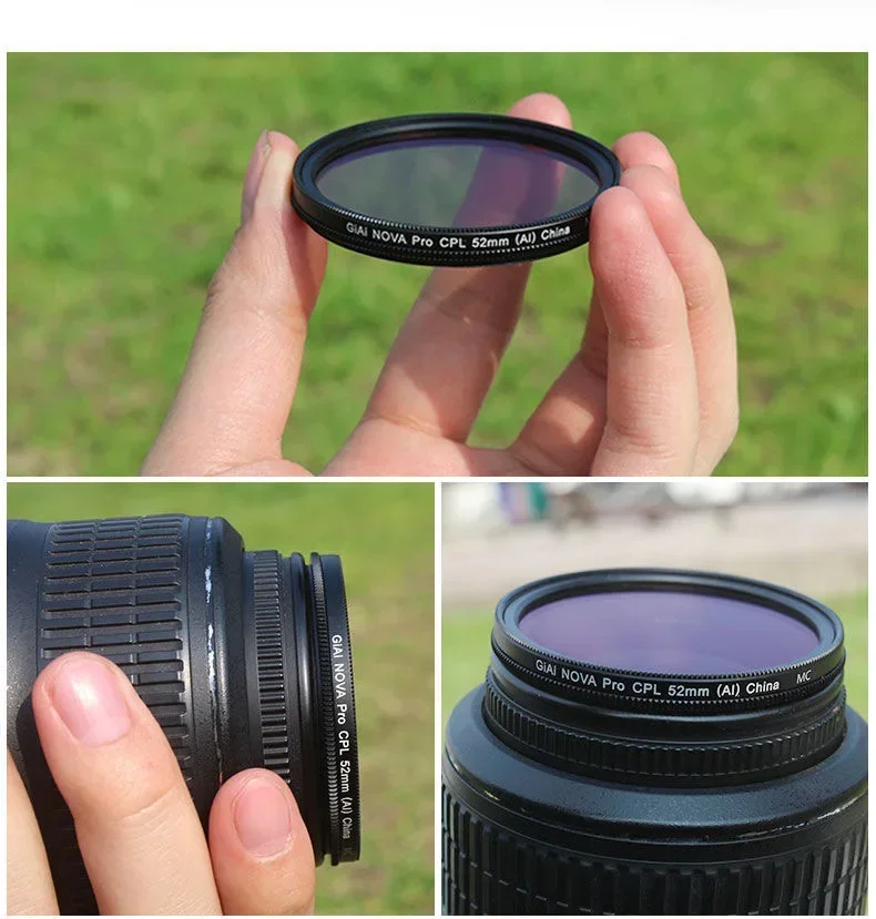 Ordinary CPL Lens Filter 49mm  52mm 55mm  58mm 62mm 67mm 72mm 77mm for Canon Nik