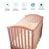 Crib Mosquito Net Summer Baby Bed Anti-mosquito White Mesh Cover Four Seasons Universal Foldable Breathable Crib Net 135*60*90CM 4