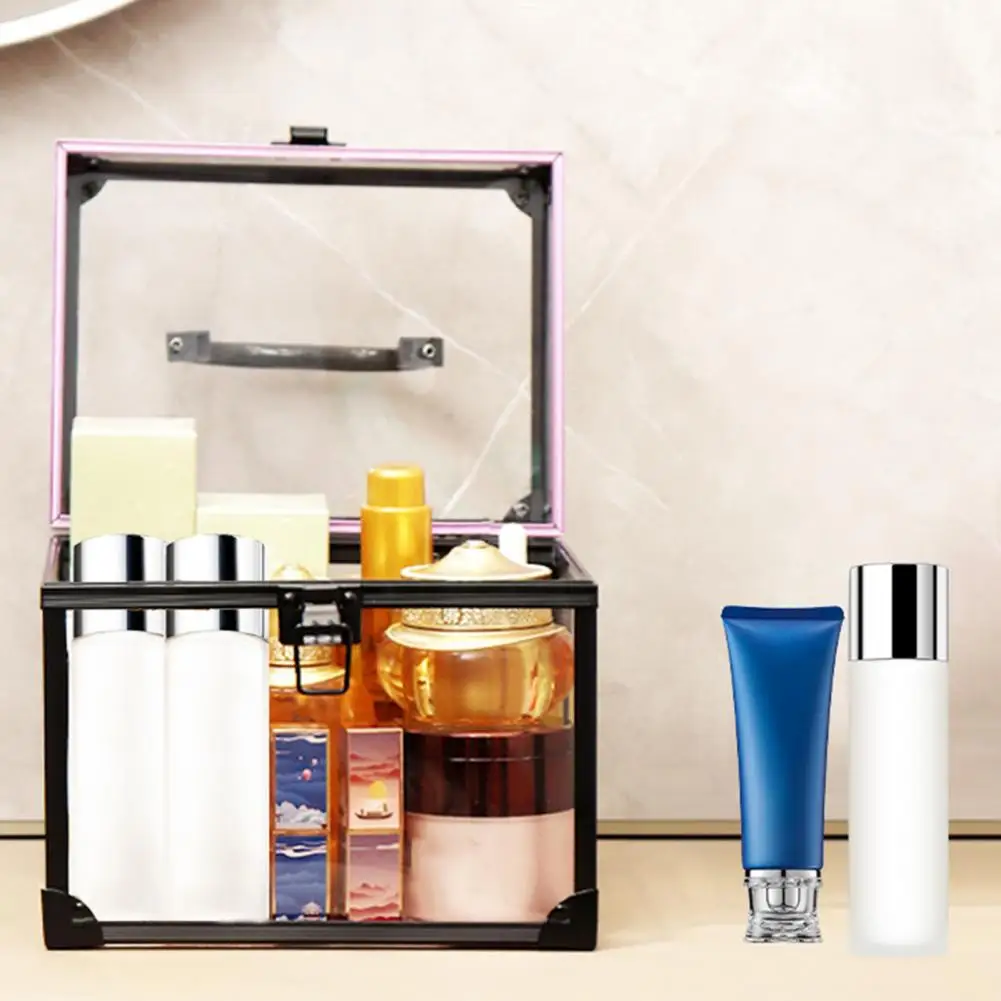 

Makeup Case with Handle Capacity Makeup Case Portable Waterproof Cosmetic Organizer for Home Travel High-quality Cosmetic Case