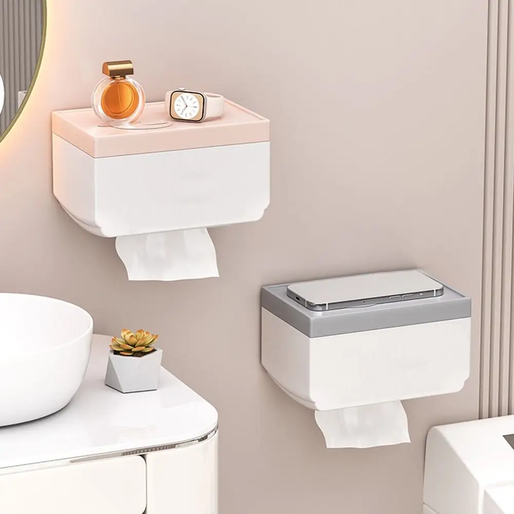 

Настенный держатель для туалетной бумаги, товары для дома, водонепроницаемый самоклеящийся бумажный контейнер, Кухонный Контейнер для бумаги без перфорации