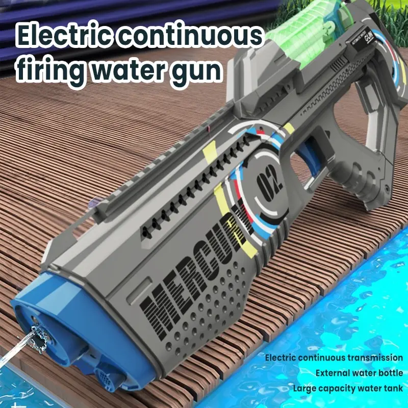 Electric Water Gun Toy Continuous Firing Fully Automatic Water Gun Toy Blaster Beach Summer Pool Toy For Kid Boy Fake Gun K865