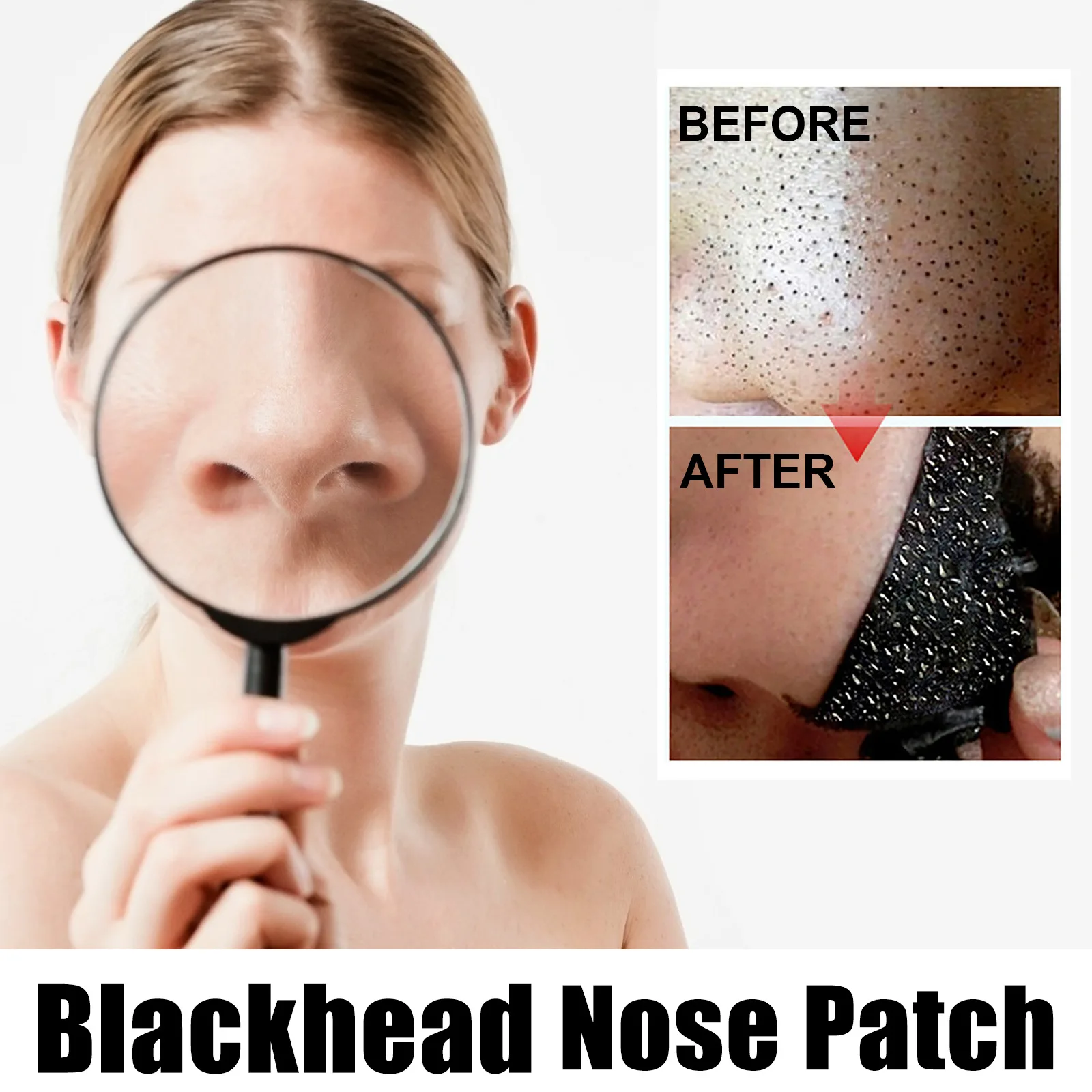 10/100Pcs Blackhead Removal Stickers Nose Blackhead Remover Mask Skin Care Removes Nose Lines Deep Shrink Clean Pores Strips