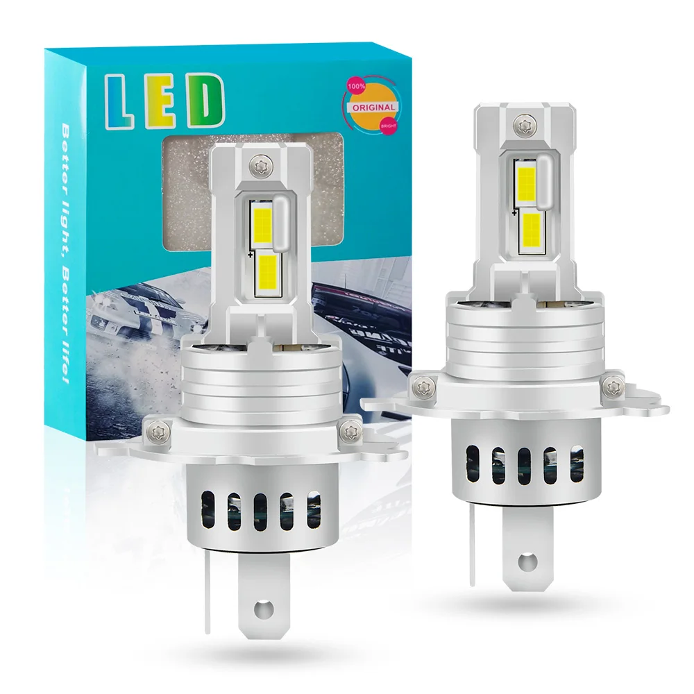 H4 LED Güçlü Araba Far Ampulleri 9003 HB2 Yüksek Düşük Işın 30000LM Süper Parlak Otomatik Işıklar Turbo Led Lambalar 12 V 6000 K