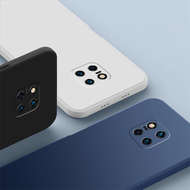 Luxury Matte Square Silicone Phone Case - Classic Design for Xiaomi Redmi Note Series