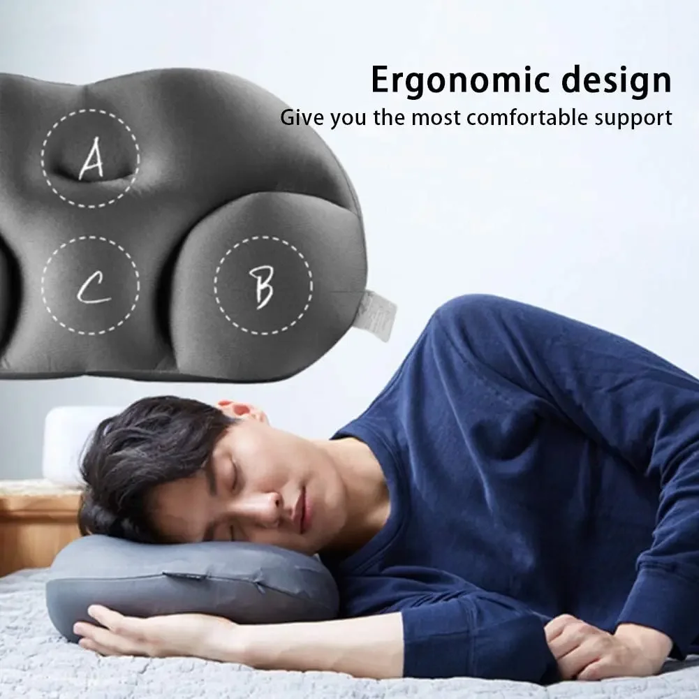 

Ergonomic Pillows 3D Cloud Pillow With Pillowcase Soft Neck Support Egg Groove Design Sleep Pillow All-round