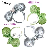 Disney Mickey Mouse Ear Headband Silver 100th Anniversary Minnie Hair Hoop Birthday Gift Adult/Child Cosplay Accessories