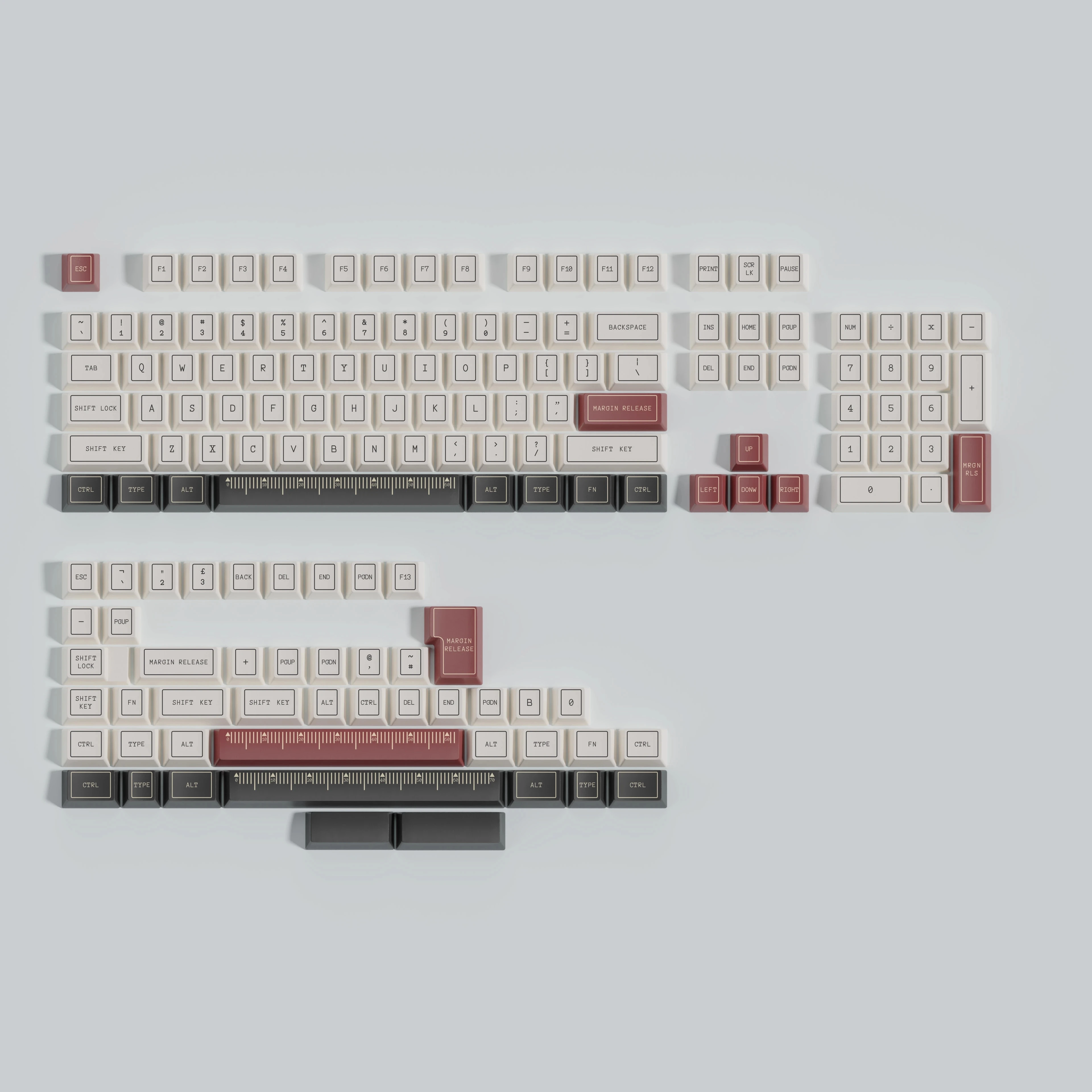 Gmk Contorno Keycaps Grupo Gmk Pbt Tintura Subbed Perfil Cereja Keycap Lightproof Alice 2.25 2.75 7u Duplo b 151 Chaves - Imagem 5