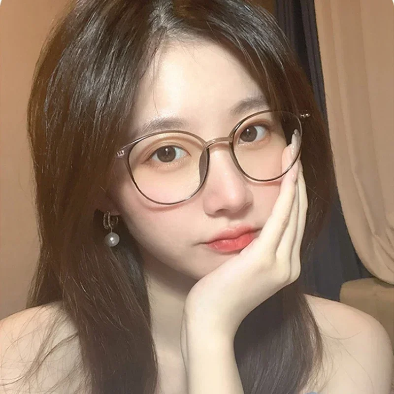 Vintage Round Myopia Glasses with Clear Lenses - Luxury Transparent Eyewear