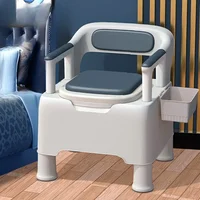 Portable Elderly Toilet Chair - Household Removable Toilets, Easy Clean, Convenient Backrest, Portable Toileting Solution 1