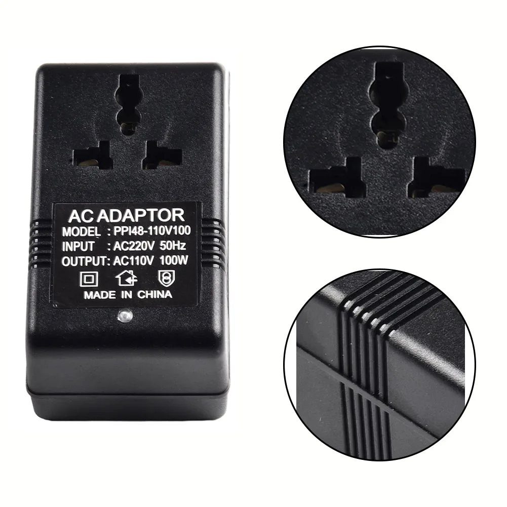 Voltage Converter Voltage Converter Steps Down Transformers Travel Adapter 220V To 110V EU Plugs 50W 100W Power Transformer