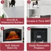 Electric Fireplace with 67" Mantel, Fireplace TV Stand with Storage Shelves, 23'' Multifunctional Fire Places Insert Heater. 6