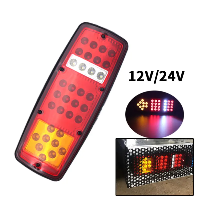 

12V/24V Tail Light Rear Lamps Waterproof Brake Stop Reverse Lamp Durable Waterproof For Trailer Truck Car Caravan Light 12V 24V