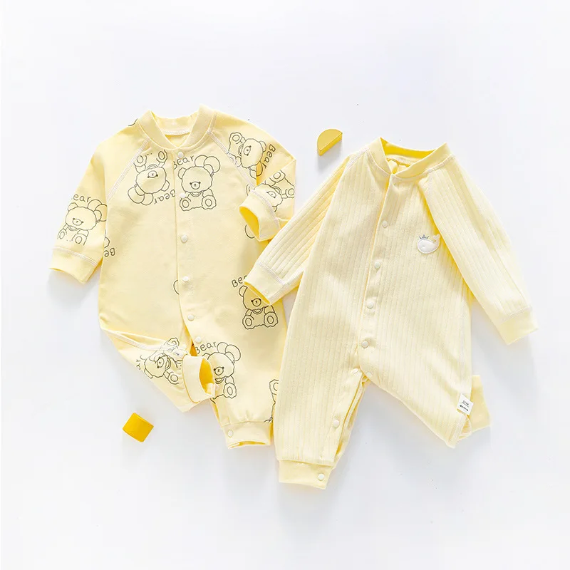 NewbornBabyClothesBabyRomper100CottonLongSleeveOnePiece