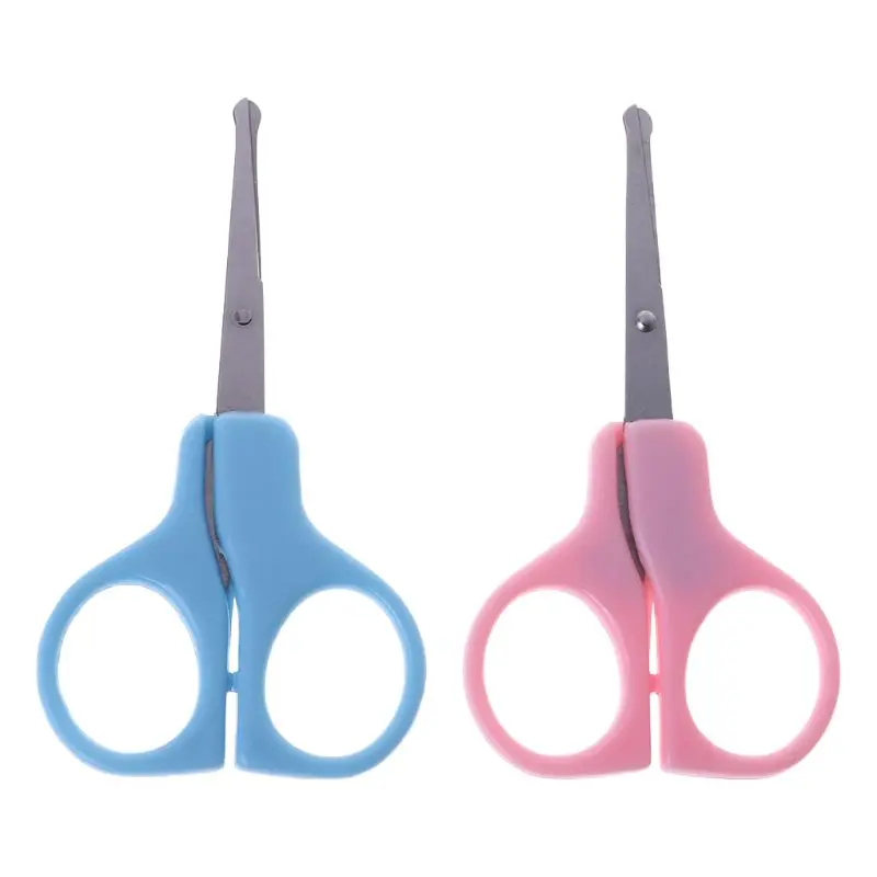 

Round Tip Baby Nails Cutter Grooming Nursing Care Newborn Kids Safety Stainless Steel Scissors Professional Random Color