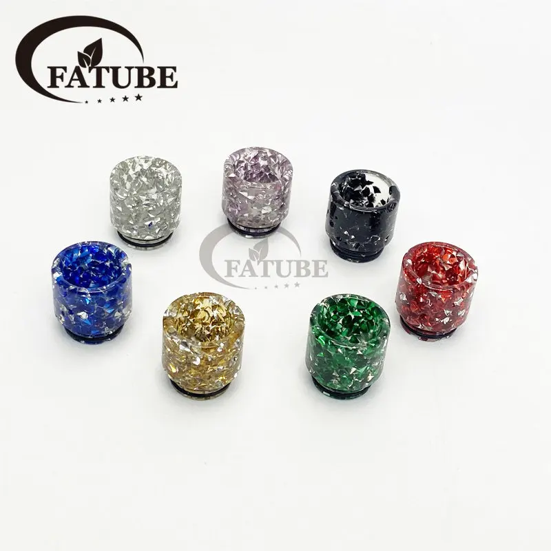 

1pcs/5pcs 810 Diamond Style Starry Pattern Resin Connector Drip Tip