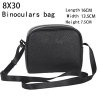 High quality Waterproof 8x30 Binoculars Case for 30mm telescope binocular black Leather bag 160mmX135mm Portable Camera Case Bag 1