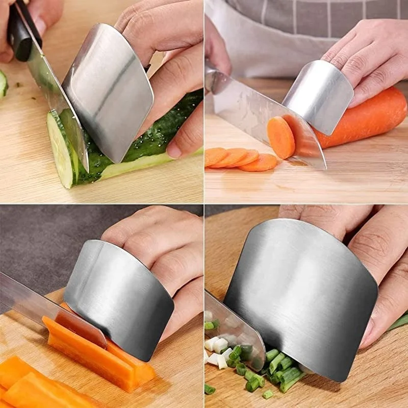 Stainless Steel Finger Guard Finger Hand Cut Hand Protector Knife Cut Protection Tool Kitchen Cooking Knives Accessories