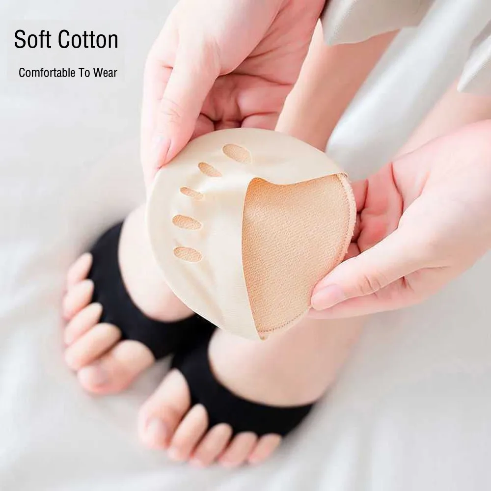 8Pcs Fabric Metatarsal Pads Forefoot Pads for Woman High Heels Prevent Pain and Discomfort Foot for Shoes Insert Toe Socks