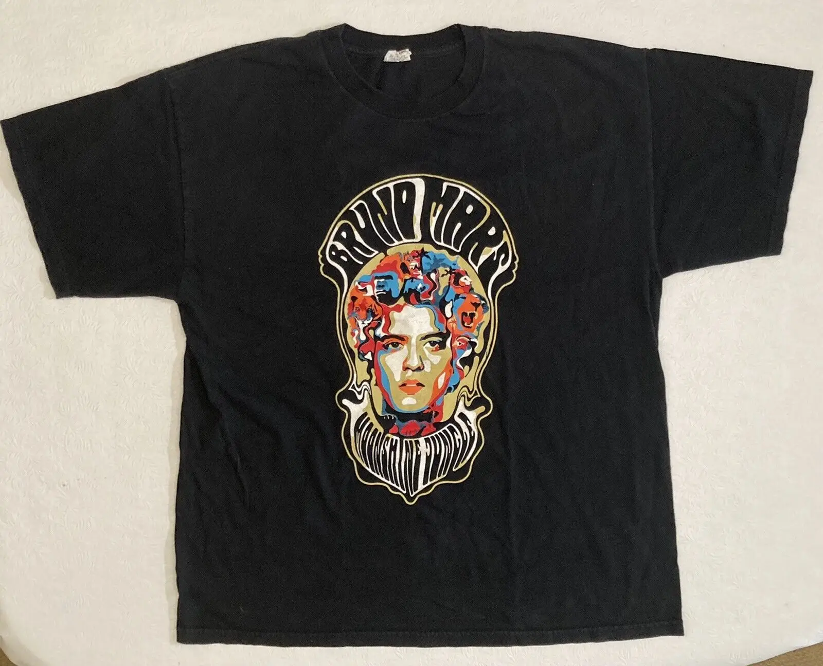 Bruno Mars The Moonshine Jungle Tour 2013 T-Shirt Da Concerto Nera Taglia Xl
