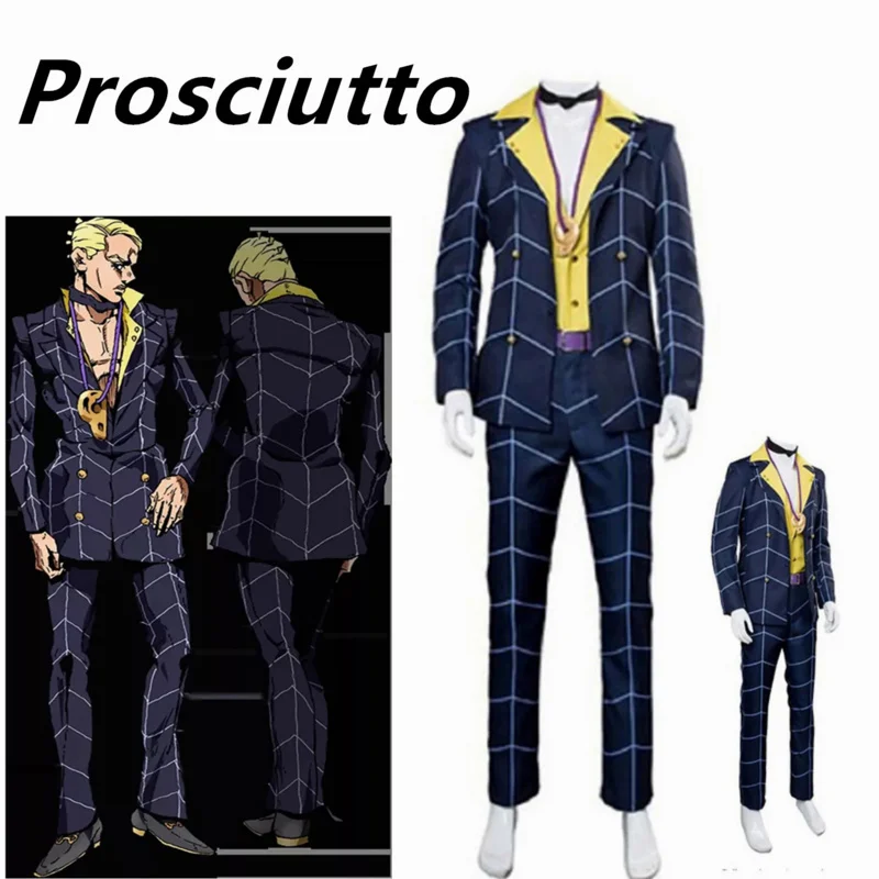 

JoJo's Bizarre Adventure Gold Wind Prosciutto Cosplay Costume Bruno Bucciarati Costume Adult Men Women Halloween Carnival