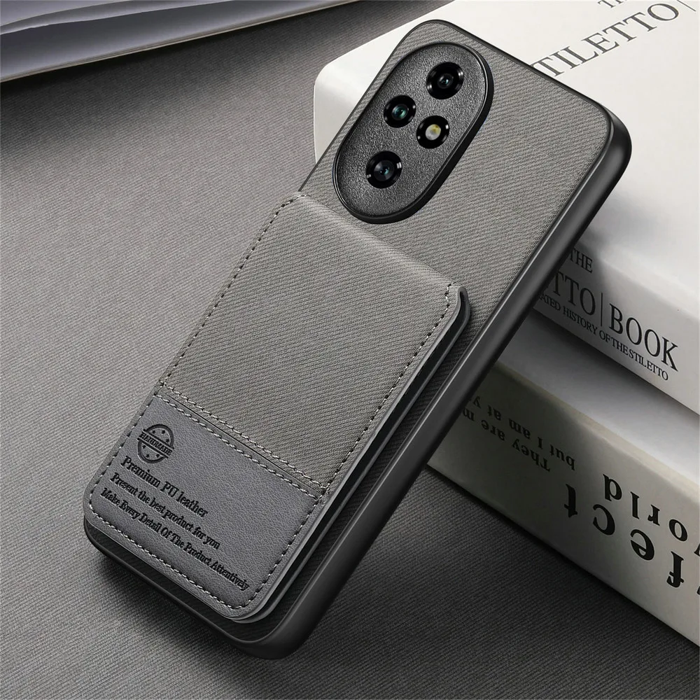 Luxury RFID Leather Card Holder Stand Case - Premium Back Cover