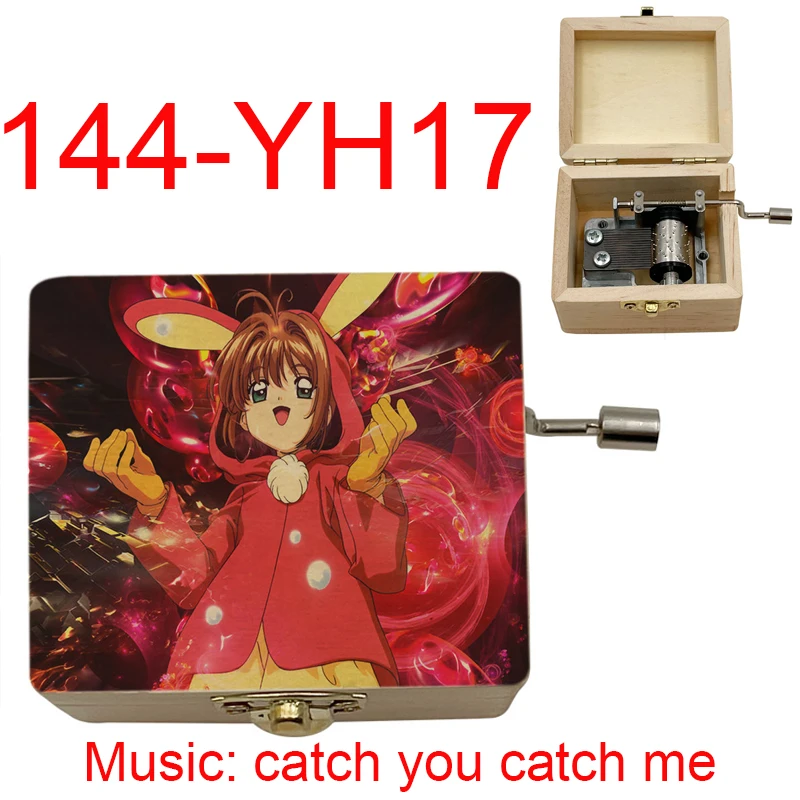 Anime Cardcaptor Sakura music CATCH YOU CATCH ME HAND Wood Music Box For Girls Daughter Toys New year Christmas gift