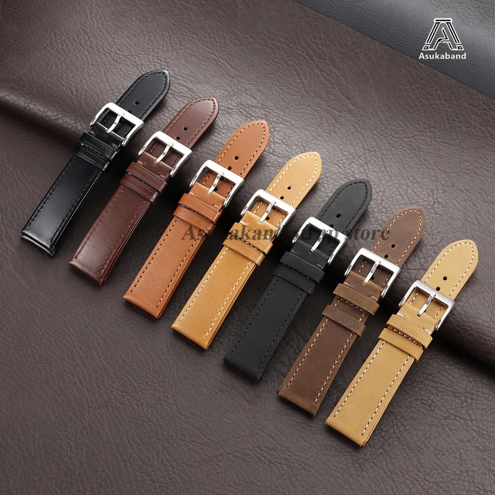 Oil Wax Crazy Horse Leather Watchband - Premium Men's and Women's Wristband