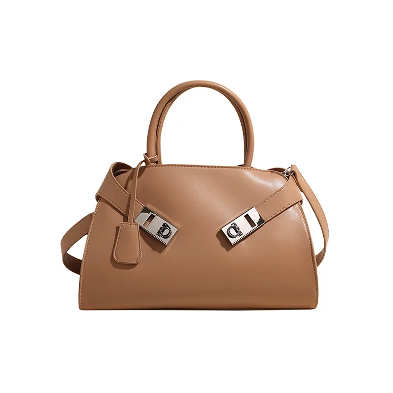 Fashion Large Capacity Women Handbags Designer Chic Lock Shoulder Bags Luxury Pu Leather Crossbody Bag Trend Commuter Bag