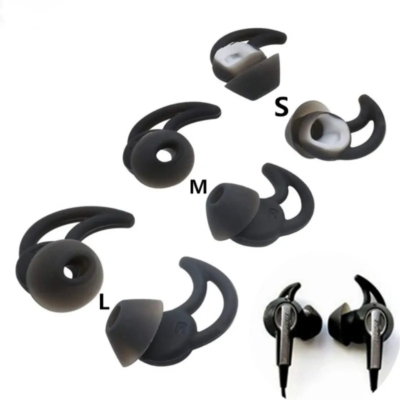 

3 Pairs Silicone Replacement Earbuds Ear Tips for Bose QC20 QC30 SIE2 IE3 Soundsport Wileless Earphone Noise Cancelling Eartips