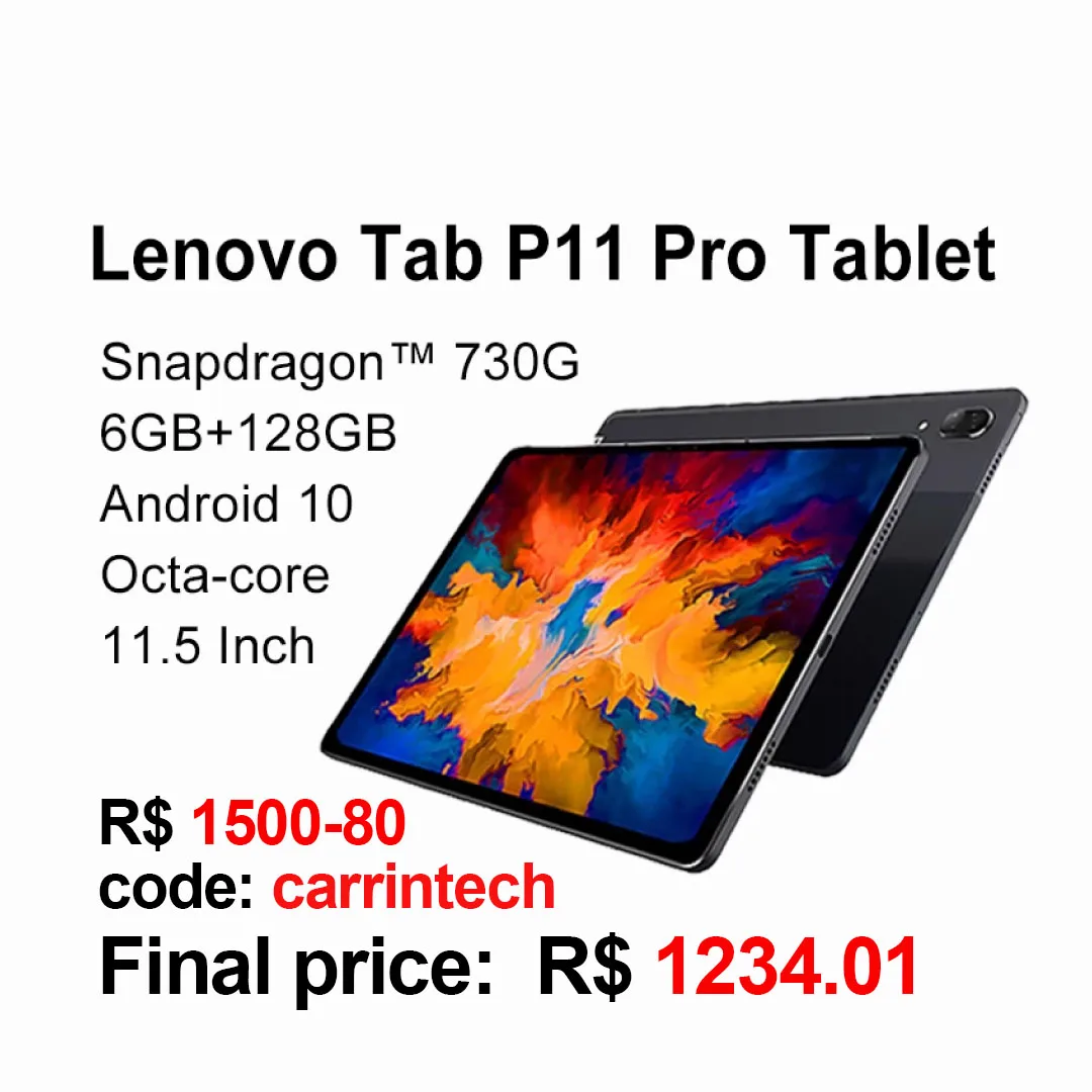 Lenovo tab p11 pro xiaoxin almofada pro snapdragon 730 octa núcleo 6gb ram 128g rom 11.5 polegada 2.5k oled tela 8500mah tablet android 10