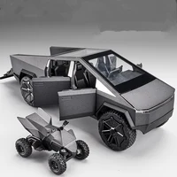 1/32 Cyber toy truck Pickup Alloy Car Truck Model Diecasts Metal Off-road Vehicles Model Simulation Sound Light Kids Toys Gift 1