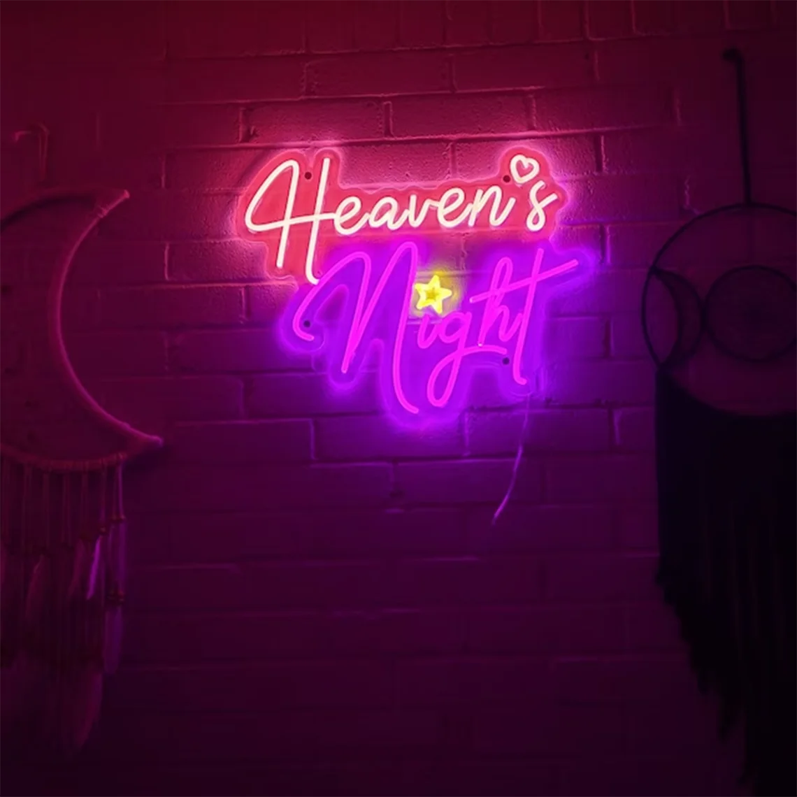 Heavens Night Neon Sign Heavens Night Lamp Gaming Room Home Wall Decor Bar Club Art Neon