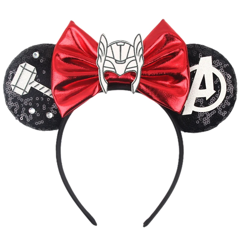 New Cars Mickey Mouse Headband Mater Disney Ears Hairband Children Cartoon Character Party Cosplay Hair Accessories Bow Headwear