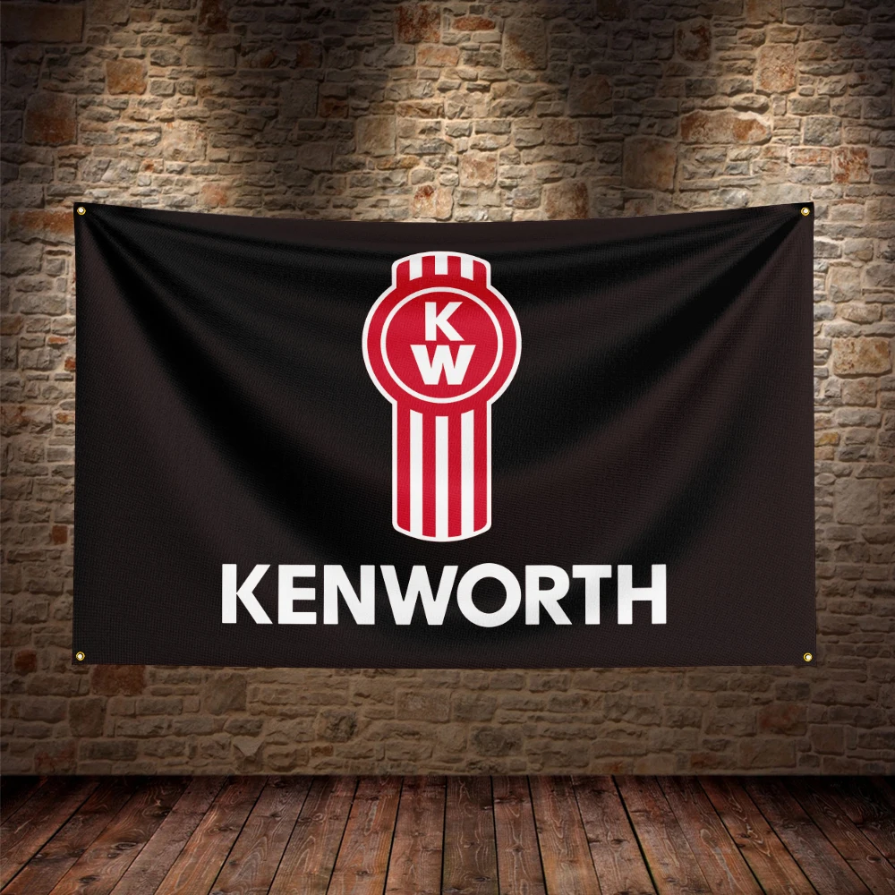 3X5Ft Kenworths Racing Car Flag Polyester Printed Car Banner For Decor